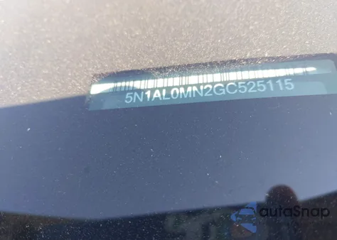 2016 Infiniti Qx60 from USA, damaged, VIN 5N1AL0MN2GC525115